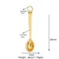 Ciondolo dettagliato a forma di cucchiaio dorato in ottone lucido per gioielli - Cucchiaino d'Oro