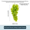 Artificial green crystal grape bunch for home decoration 50 pieces 32cm long - 50-Grain Kyoho Crystal Grapes