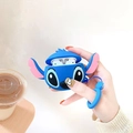 Blue Stitch silicone case for AirPods with matching finger ring strap in a lifestyle setting - Blue Stitch + Hanging Ring / AirPods 1/2 Gen