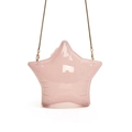Pink star-shaped acrylic handbag with elegant gold chain strap for women - Light Pink