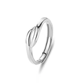Elegante S925 sterling zilveren open ring met oneindig symbool voor dames in zilveren kleur - Verstelbaar Open / Herenstijl
