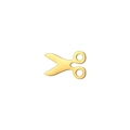 Polished golden stainless steel scissors charm for DIY jewelry necklaces and bracelets - Scissors / Gold