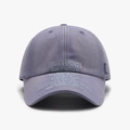 Casquette de baseball classique en coton violet avec broderie blanche et étiquette tissée - Réglable / Bleu Gris