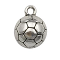Silver metal football charm pendant for DIY creative sports jewelry making projects - Football