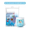 Uber Bear baby swimming diaper in size XXL with blue marine cartoon patterns - 2XL