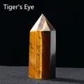 Polished natural tiger eye crystal hexagonal point with golden fibrous texture - Tiger's Eye / Single Point 4-5cm