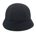 Detail showing black corduroy bucket hat with heart-shaped quilting patterns - M (56-58cm) / Black