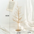 Goldener Perlen-Deko-Baum 50cm hoch mit funkelnden Kristallperlen und Paillettenfuß - Weihnachtsbaum