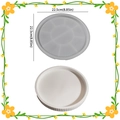 Round 22.5cm silicone mold for striped resin trays and diy plaster craft decorations - Striped Round Tray