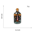 Detail eines Stickerei-Patches mit Leuchtturm im Flakon, Größe 8,5 cm mal 4,2 cm - Outdoor Camping Aufnäher 2# (Leuchtturm Flasche)