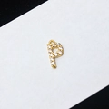 Gold-plated letter P pendant with micro-inlaid rhinestones for jewelry making - Letter P