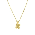 18k gold plated bubble letter K necklace with sparkling pavé micro-inlaid cubic zirconia - Necklace K