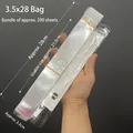 Transparent 3.5x28cm OPP self-sealing bags for bracelet and necklace display card - 3.5*28cm Clear Bags (Approx 200Pcs)