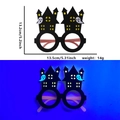Luminous Halloween castle and ghost glasses frame for costume party decorations - One Size / Ghost Haunted House Style