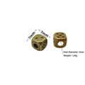 7mm antique bronze dice-shaped spacer beads for DIY jewelry making and necklace crafts - Style 11#