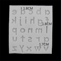 White silicone mold featuring 26 lowercase alphabet letters for fondant cake decorating - Lowercase Letters