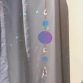 Rainbow crystal suncatcher with moon star prisms and colorful teardrop pendants - Style 29