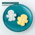 Gingerbread man cookie cutter mold for Christmas baking, 5x5.8cm white plastic design - Gingerbread Man Stamp I