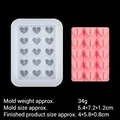 Molde de silicona de 15 cavidades en forma de corazón para resina y chocolates - 2# B1078 Forma de Corazón / Transparente