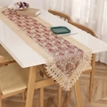 French lace table runner Nordic luxury hollow embroidery dining table cloth decor - 40x150cm Pointed / Style 10