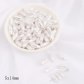 Weiße 5x14mm ovale Kunstperlen für DIY-Halsketten und Armband-Bastelzubehör - Stil 15 Kleiner Fangzahn 5x14mm Weiß 10 Stk./Packung