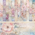 Silent Blossom 6x6 inch floral scrapbooking paper pad with 24 sheets of 160gsm cardstock - R2335 24 Sheets