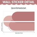 Boheemse zelfklevende muurstickers met Morandi roze geometrische abstracte patronen - Morandi Roze Paars Serie (UV24Y11841T_R) / 99x30CM Set van 2 Vellen