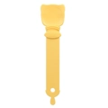 Yellow silicone cat-shaped universal lid strap for pet food cans and baby products - Cat Face Squeezer Orange