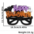 Halloween glasses frame with Happy Halloween text and bats for party photography - Bat Purple Orange Happy