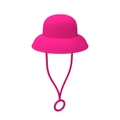 Universal rose red silicone straw cover with protective cap and windproof strap - 1 Piece / Hepburn Hat Rose Red