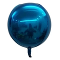 Metallic deep blue 4D sphere aluminum foil balloon with mirror finish for party decor - 4D Sphere Blue / 32 inch