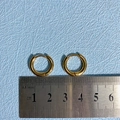 18k vergulde roestvrijstalen kleine oorringen met een diameter van 1,3 cm tot 1,5 cm - 2.5*10 Gouden Ring