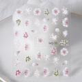 Sticker nail art 5D relief tulipes et lapins motifs floraux design MO-10 - Autocollant en Relief MO-010 (Fleurs de Camélia)