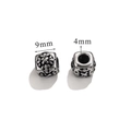 9mm vintage silver stainless steel cross bead with 4mm hole for DIY jewelry - Vintage Cross Pattern-Style 9