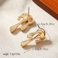 Dettaglio orecchini a goccia dorati con dimensioni 2,0x1,0 cm e indicazione del peso - Oro (WEH4050)