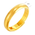 Golden sand gold ring with minimalist open design and 4mm band width for women - Thick Polished (4mm) (J2295)