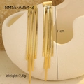 Details zu eleganten goldenen geometrischen Quastenohrringen mit 11 cm Schlangenkette - Gold Bar Quaste