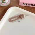 Matte pinkish-brown oval cutout hair clip on a white tray, 6cm length variant - 8# Oval Duckbill Clip (Coffee)