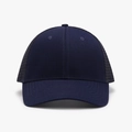 Classic dark blue trucker cap with breathable mesh back and curved brim for outdoor sun protection - Navy Blue