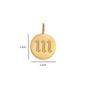Gold titanium steel 1.2cm round pendant with engraved number 111 for family gift - Number 111 Pendant / 1.2cm x 1.2cm
