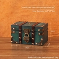 Coffret de rangement vintage vert émeraude avec serrure à combinaison à trois chiffres - Petit-Serrure à Code / Émeraude
