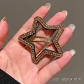 Stervormige BB-haarklem met amberkleurige steentjes en gouden legering, circa 6 cm - Ongeveer 6cm / Champagne Ster