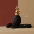 Nordic black and gold pineapple figurine home decor sculpture small size 14cm - Small / Black