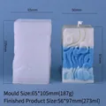 Moule en silicone pour bougies géométriques et produit fini en cire bicolore d'art - Algue Géométrique