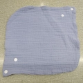 Light purple muslin cotton baby bib with snap buttons and soft crinkle gauze texture - Lavender (36#)