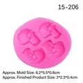 Roze siliconen doodskop mal met 4 holtes voor Halloween bakken en DIY-ambacht - Stijl 4 Schedel Vorm (Roze)