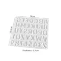 Molde de silicona con letras y números 18x16,5cm para creación de joyas DIY en resina - Alfabeto en Mayúsculas Grande y Números con Agujeros