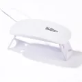Lámpara de uñas UV LED SUNmini blanca portátil con soporte plegable y cable USB - Lámpara de ratón con cable integrado (Blanco) / Blanco