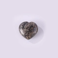 Polished heart-shaped natural stone with black and white marble texture pendant - Picasso Stone