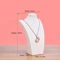 Large white brushed necklace display bust for jewelry and pendant presentation 35cm - White Brushed [Large 35cm]